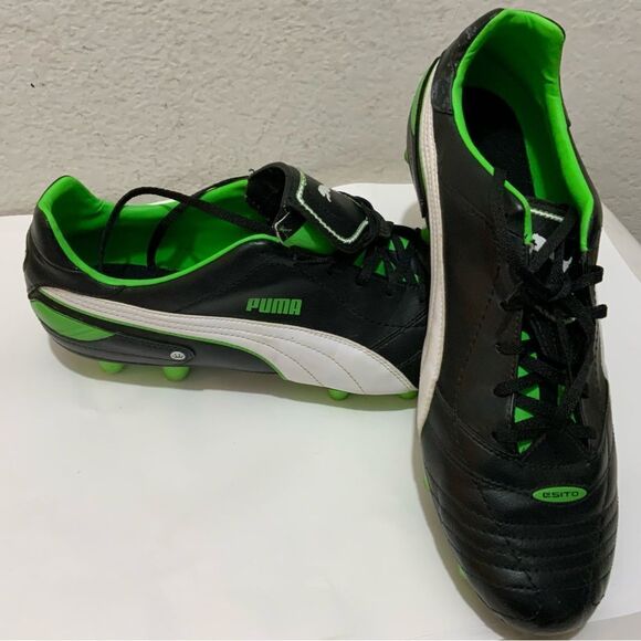 Puma Football Size 14US Esito Soft Ground Black Leather Boots Cleats - Picture 6 of 12